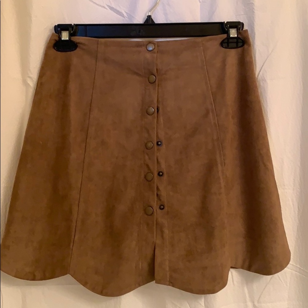 Suede Button Up skirt